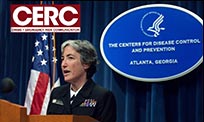 CERC design element over photo of Anne Schuchat, Principal Deputy Director of CDC