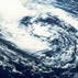 Satellite photo of hurricane.