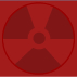 Photo of radiation symbol.